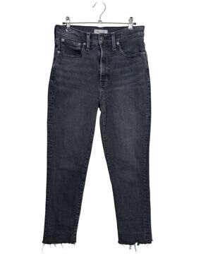Madewell Jeans Womens 27 Black Lunar Wash Perfect Vintage High Rise Straight Leg
